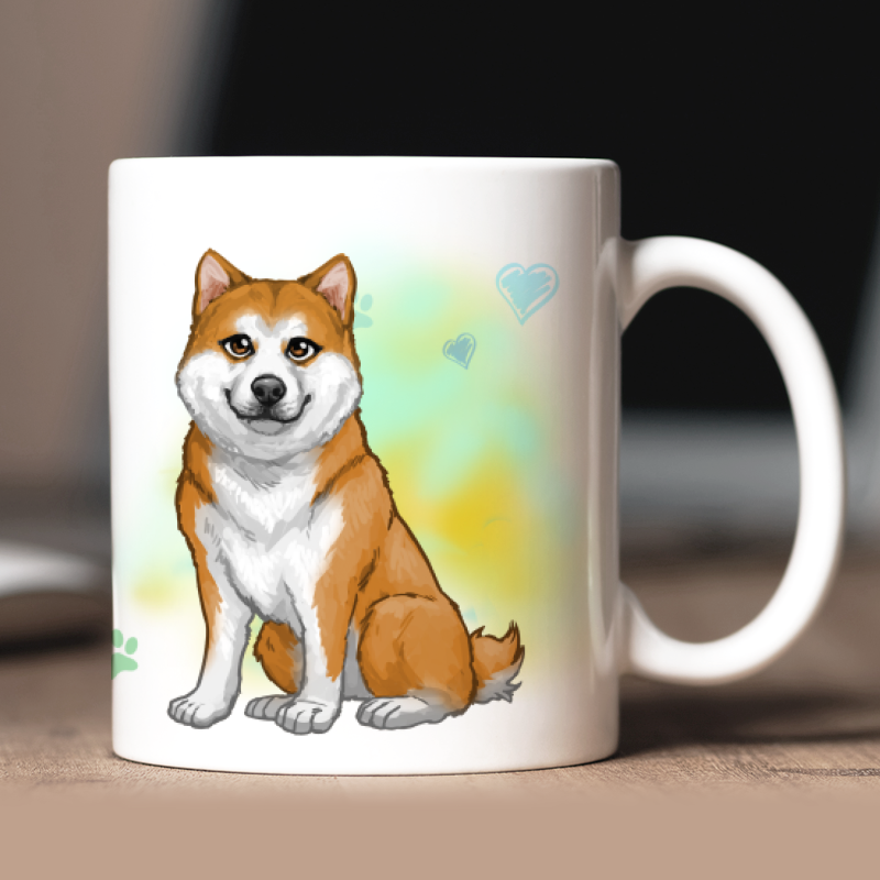 Personalisierte Akita Tasse mit Avatar und Text