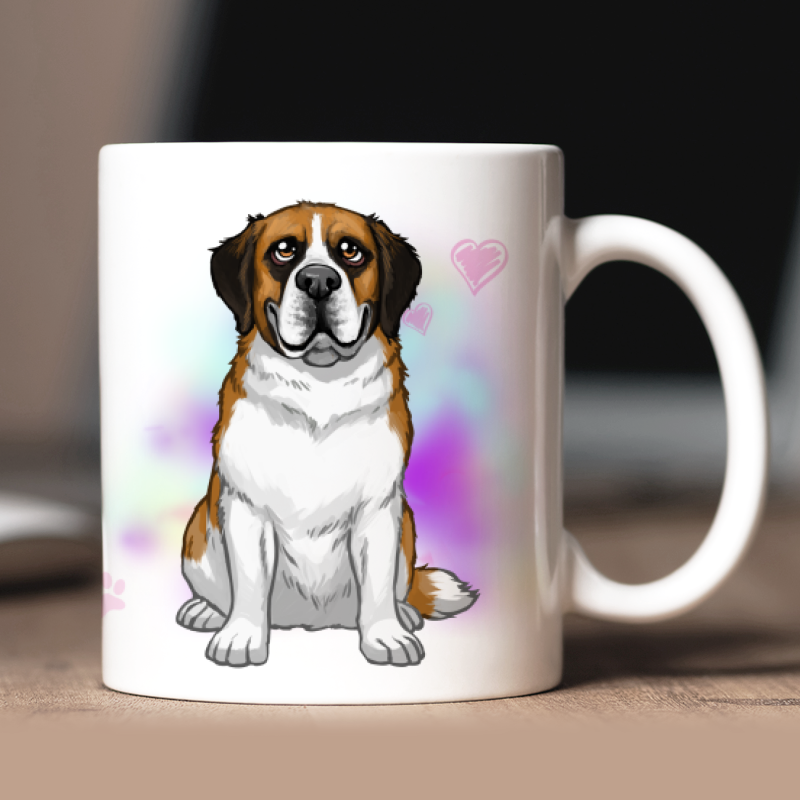 Personalisierte Bernhardiner Tasse mit Avatar und Text