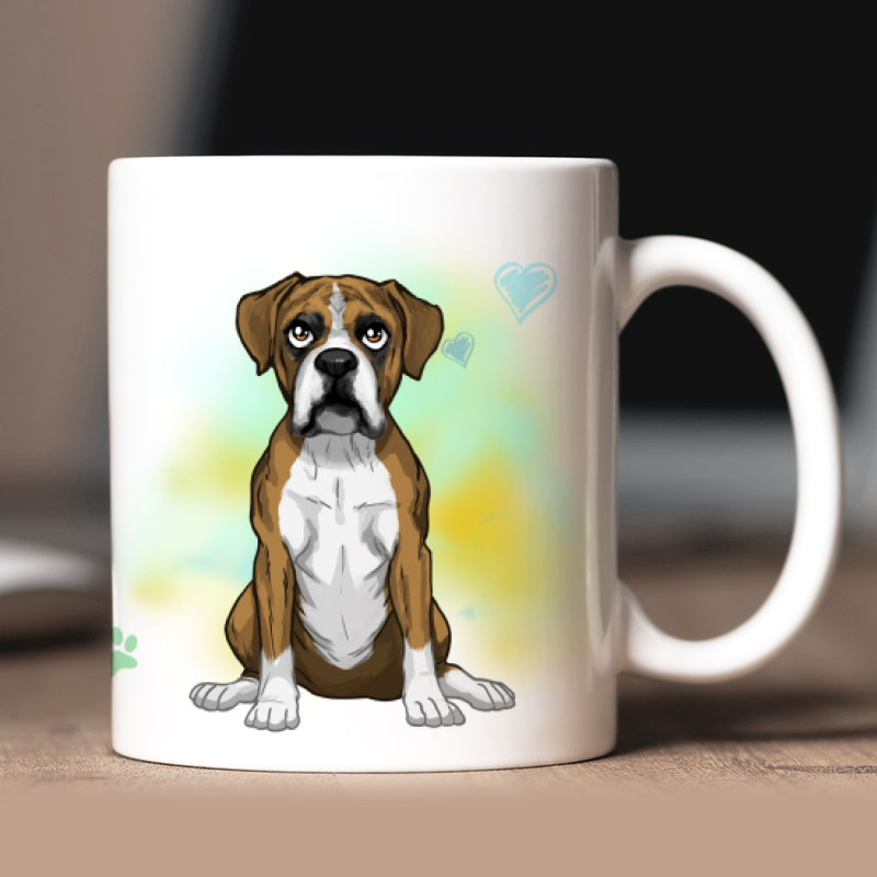 Personalisierte Boxer Tasse mit Avatar und Text
