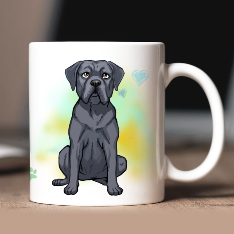 Personalisierte Cane Corso Tasse mit Avatar und Text
