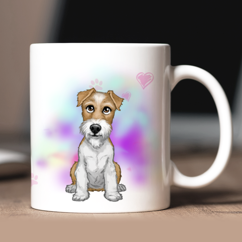 Personalisierte Foxterrier Tasse mit Avatar und Text
