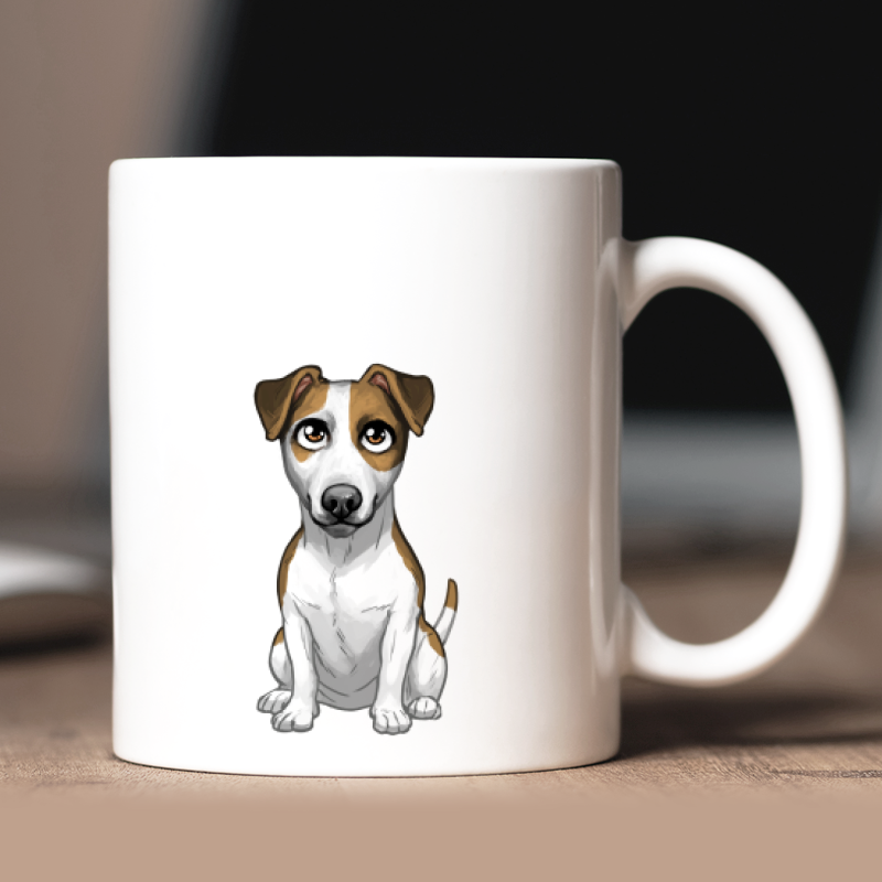 Personalisierte jack russel terrier Tasse mit Avatar und Text