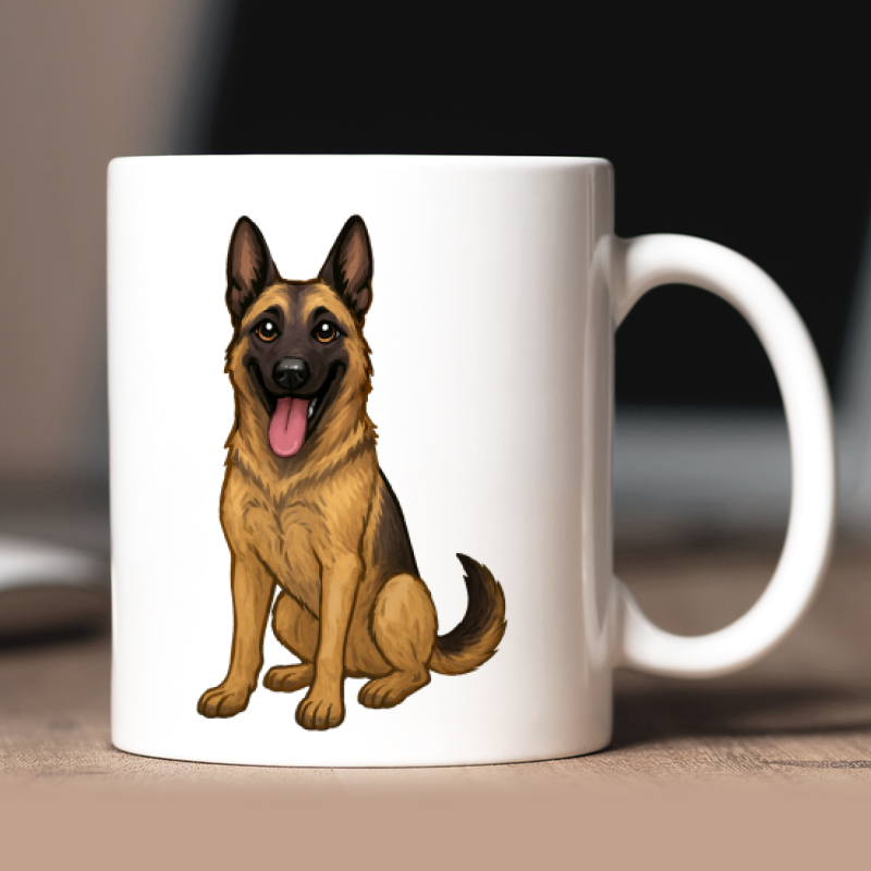 Personalisierte Malinois Tasse mit Avatar und Text