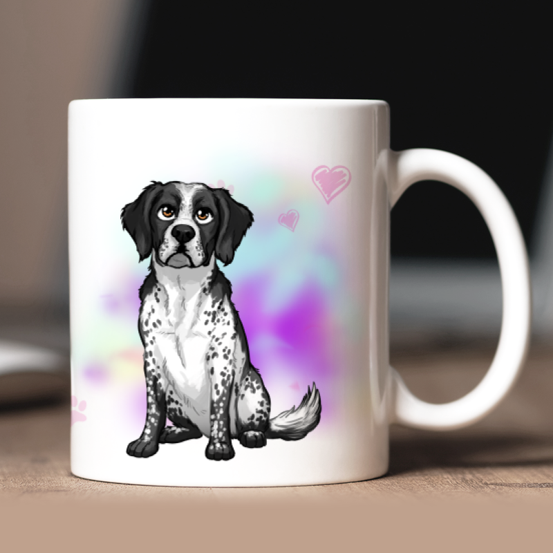 Personalisierte Épagneul breton Tasse mit Avatar und Text
