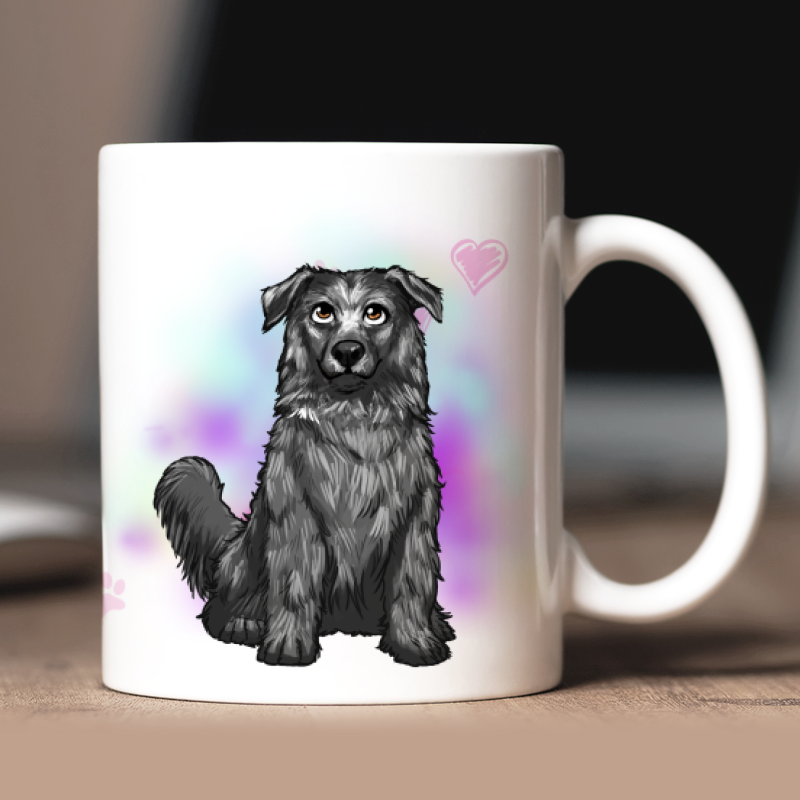 Personalisierte Pyrenäenschäferhund Tasse mit Avatar und Text