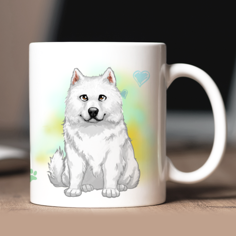 Personalisierte Samojede Tasse mit Avatar und Text