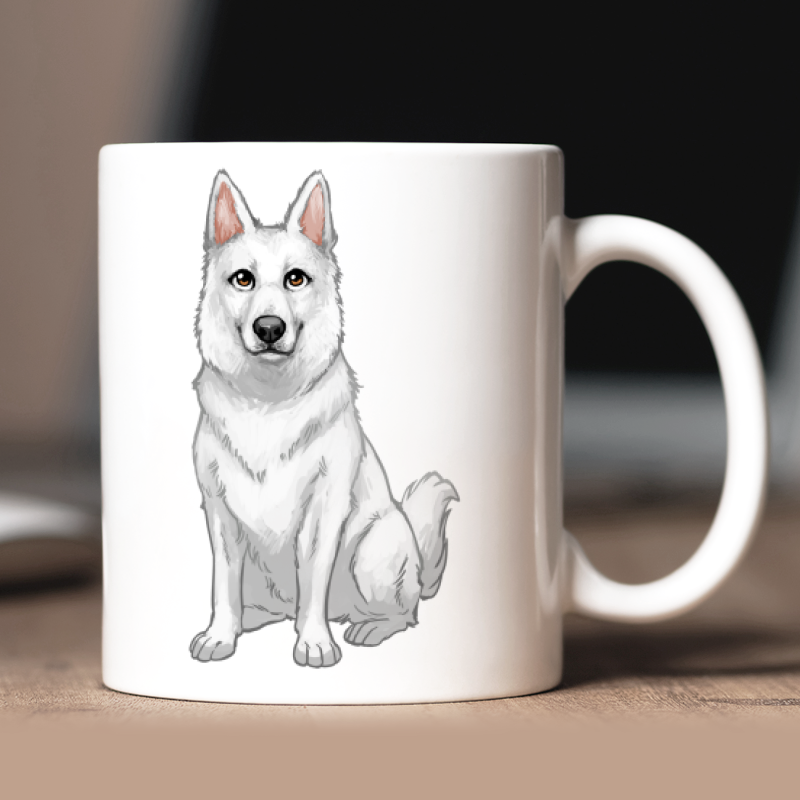 Personalisierte Schweizer Schäferhund Tasse mit Avatar und Text