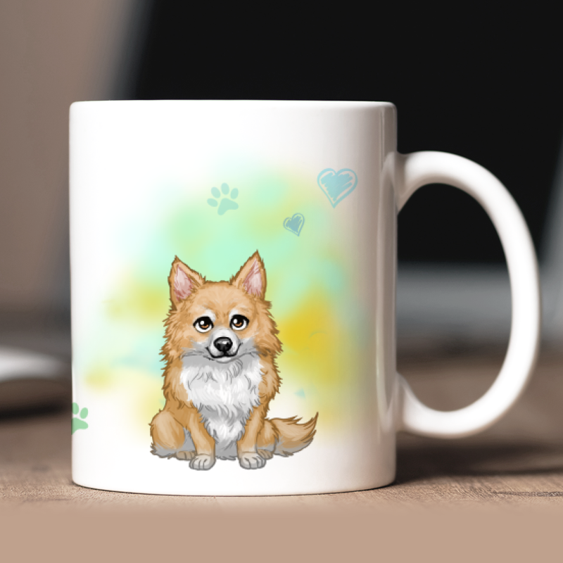 Personalisierte Spitz Tasse mit Avatar und Text