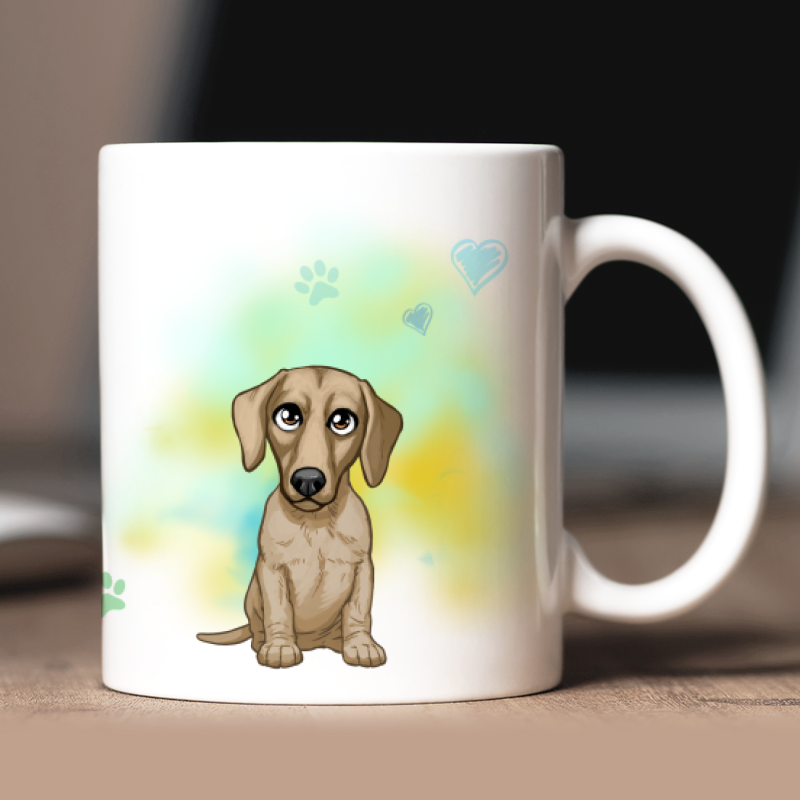 Personalisierte Teckel Tasse mit Avatar und Text