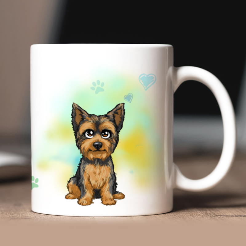 Personalisierte Yorkshire affie Tasse mit Avatar und Text