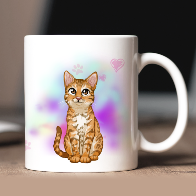 Personalisierte  Bengal Kurzhaar Tasse mit Avatar und Text