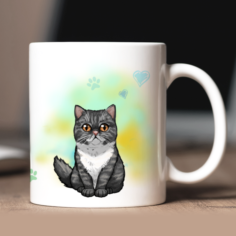 Personalisierte Exotic Shorthair Kurzhaar Tasse mit Avatar und Text