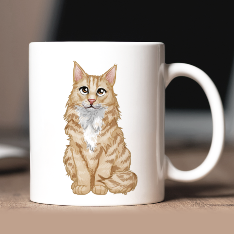 Personalisierte Maine Coon Kurzhaar Tasse mit Avatar und Text