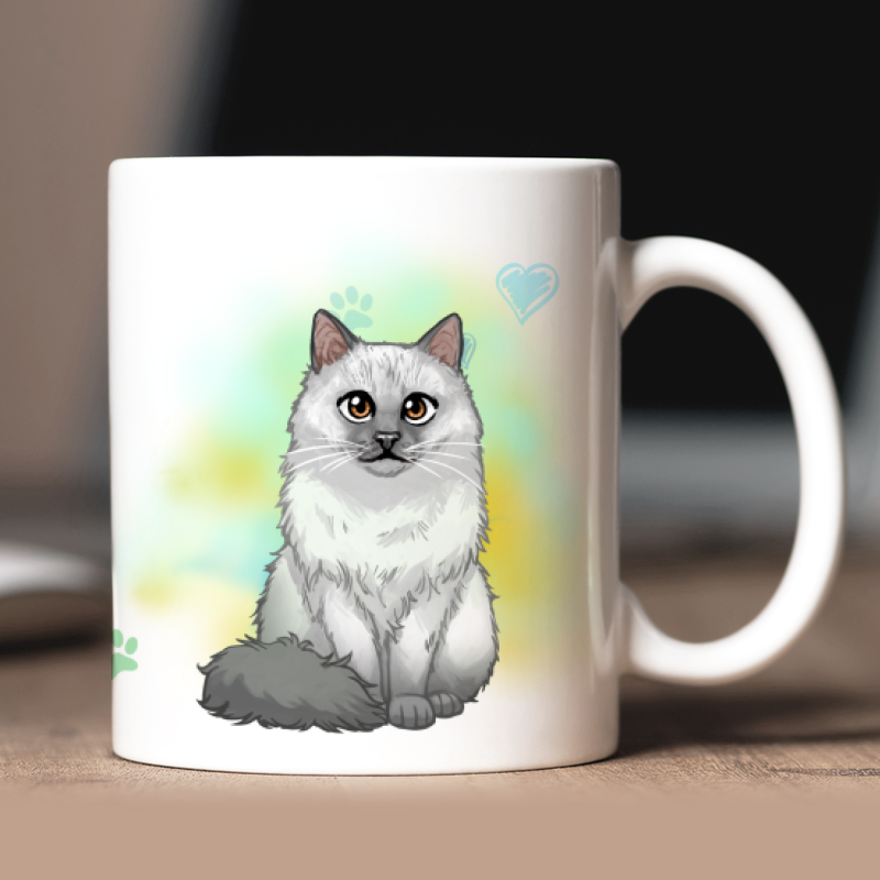 Personalisierte Ragdoll Kurzhaar Tasse mit Avatar und Text