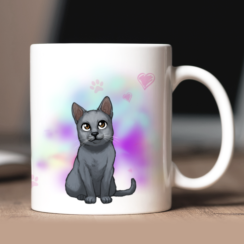Personalisierte  Russisch Blau Tasse mit Avatar und Text