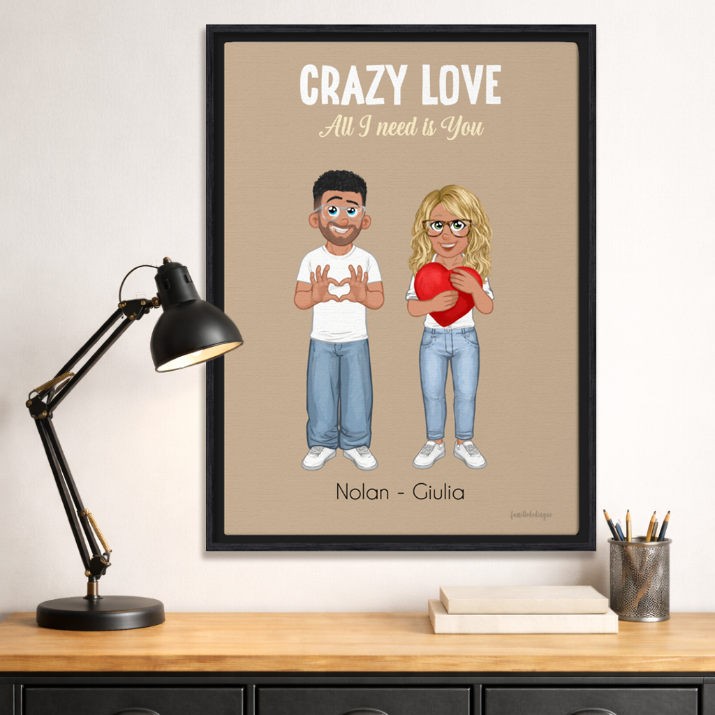 Personalisierte Leinwand zum Valentinstag