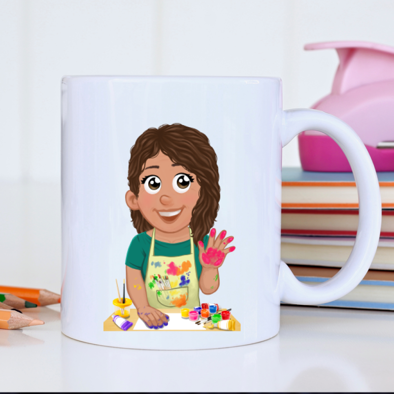 Personalisierte Tasse mit Avatar Schulbetreuungskraft
